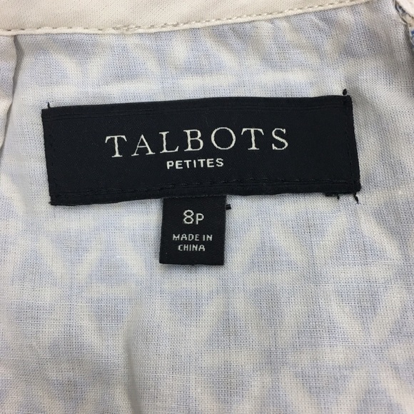 TALBOTS Skirt Pencil Embroidered Eyelet Lace Overlay Feminine Petite Size 8P - Picture 7 of 10